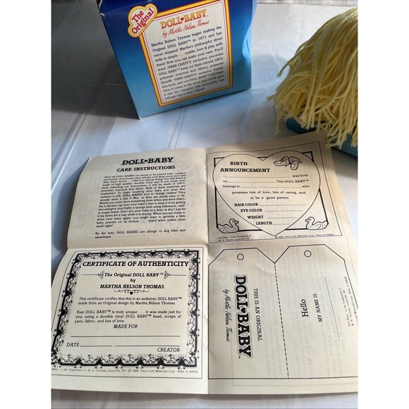 The Original DOLL BABY doll head BY MARTHA NELSON THOMAS VTG 1984 Ponytail BLOND - Picture 4 of 9